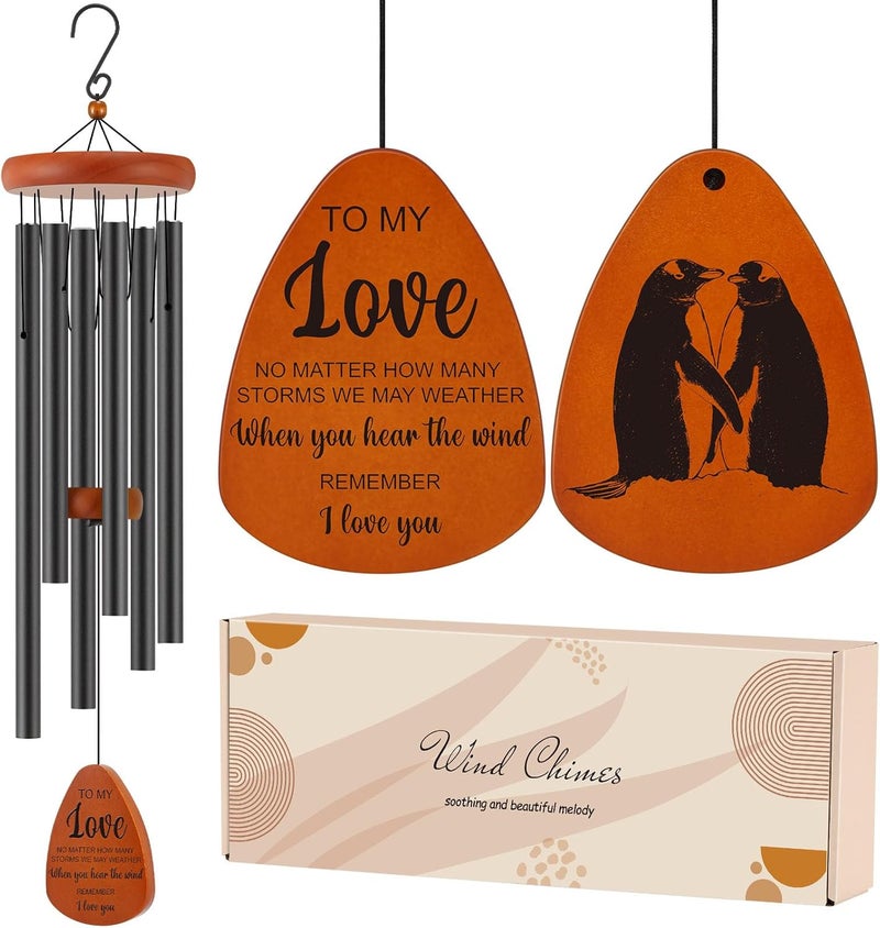 Oprever Valentines Day Gifts for Her Him Boyfriend Girlfriend Wife Husband Women Men, Romantic Gifts for Mothers Day, Fathers Day, Birthday, Wedding, Anniversary, Christmas, 32 Inch Wind Chimes Gift - Image 1